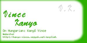 vince kanyo business card