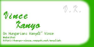 vince kanyo business card